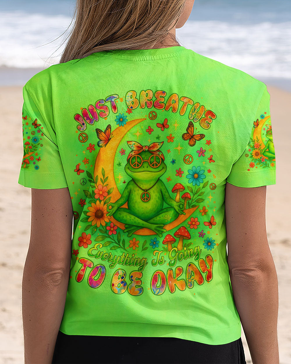 JUST BREATHE FROG ALL OVER PRINT - TLTR2904254