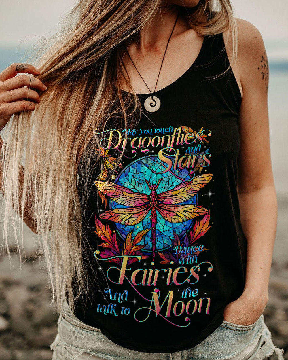 MAY YOU TOUCH DRAGONFLIES AND STARS ALL OVER PRINT - TLTR2905232