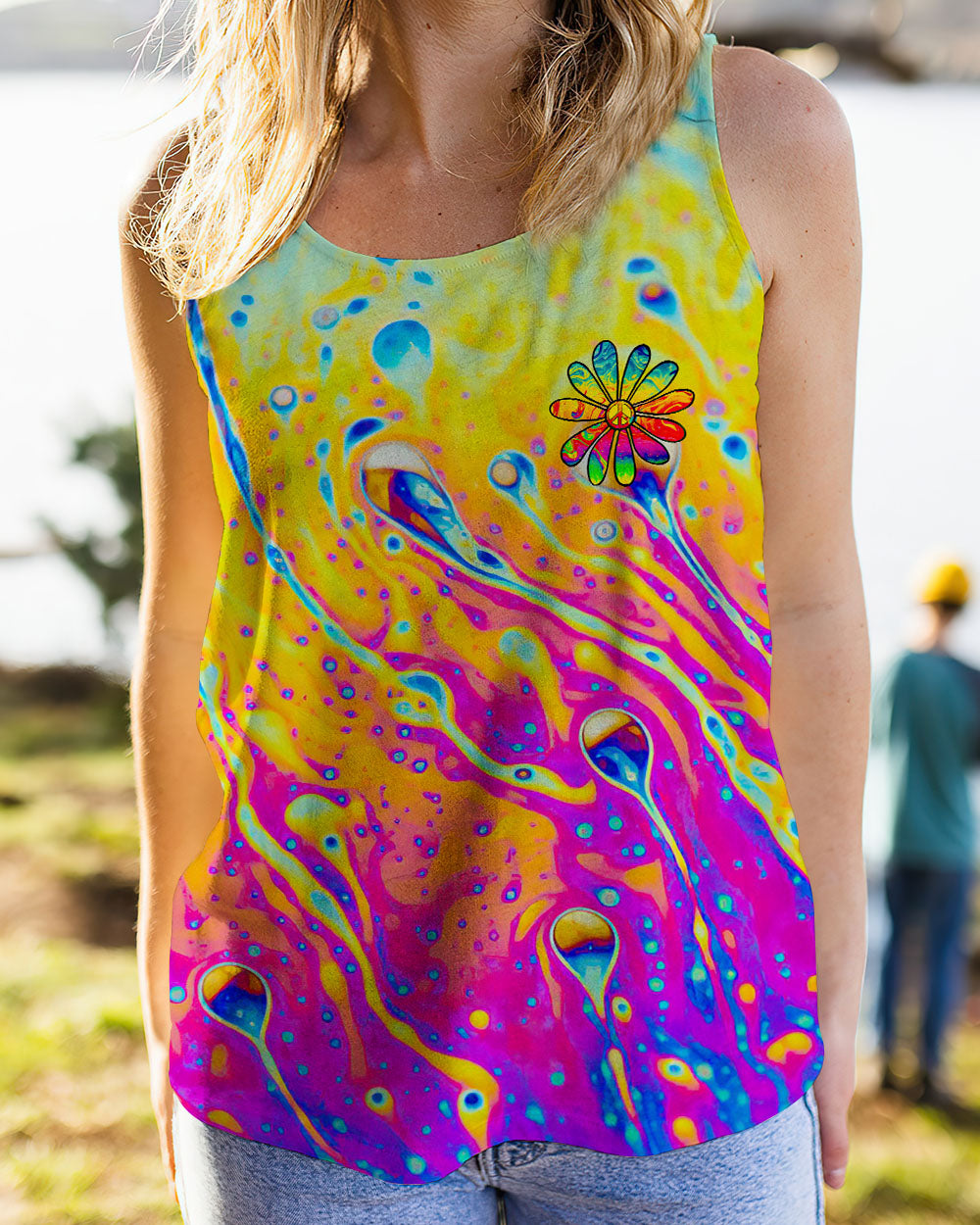 PEACE Y'ALL COLORFUL DAISY ALL OVER PRINT - TLTR2906231