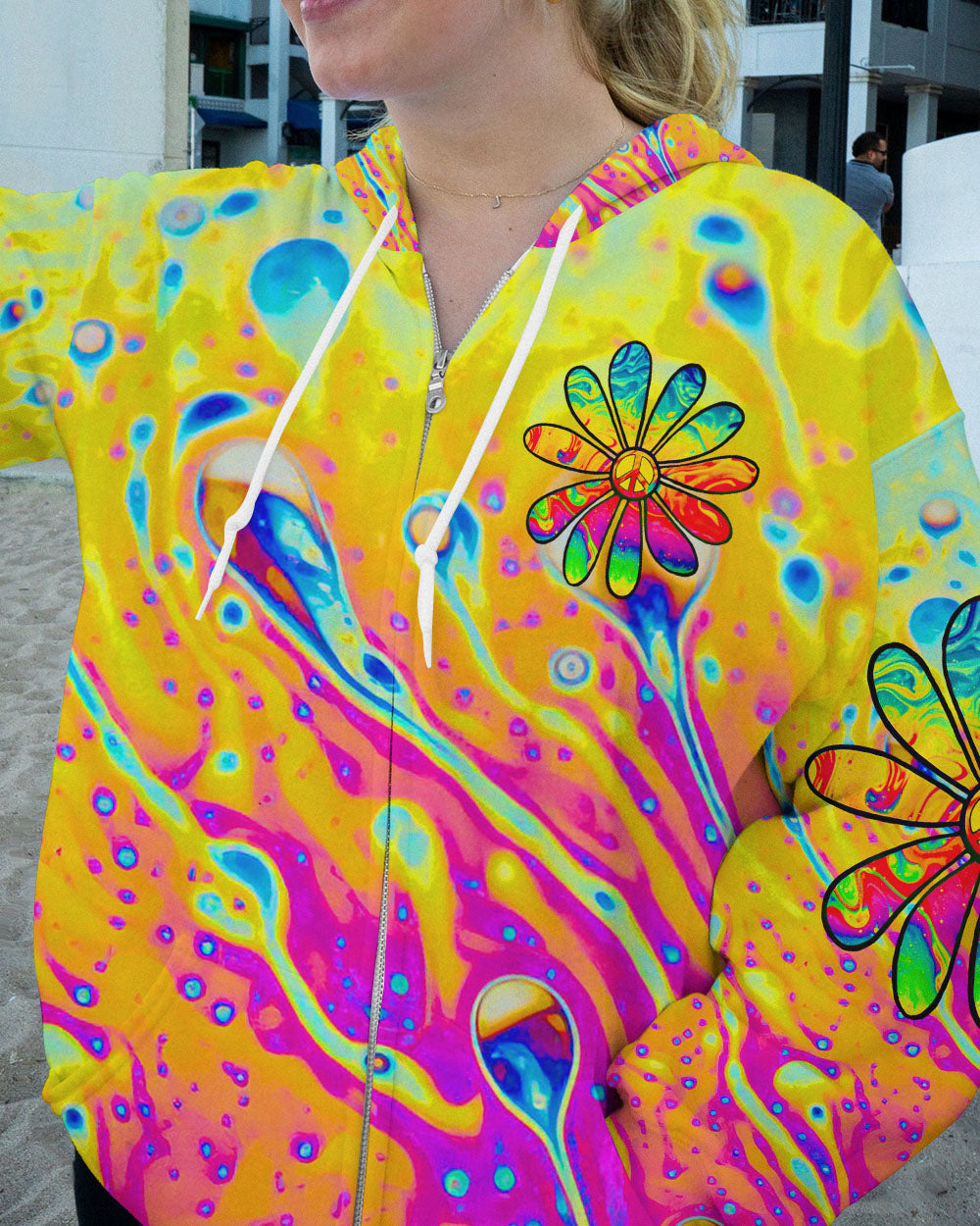 PEACE Y'ALL COLORFUL DAISY ALL OVER PRINT - TLTR2906231