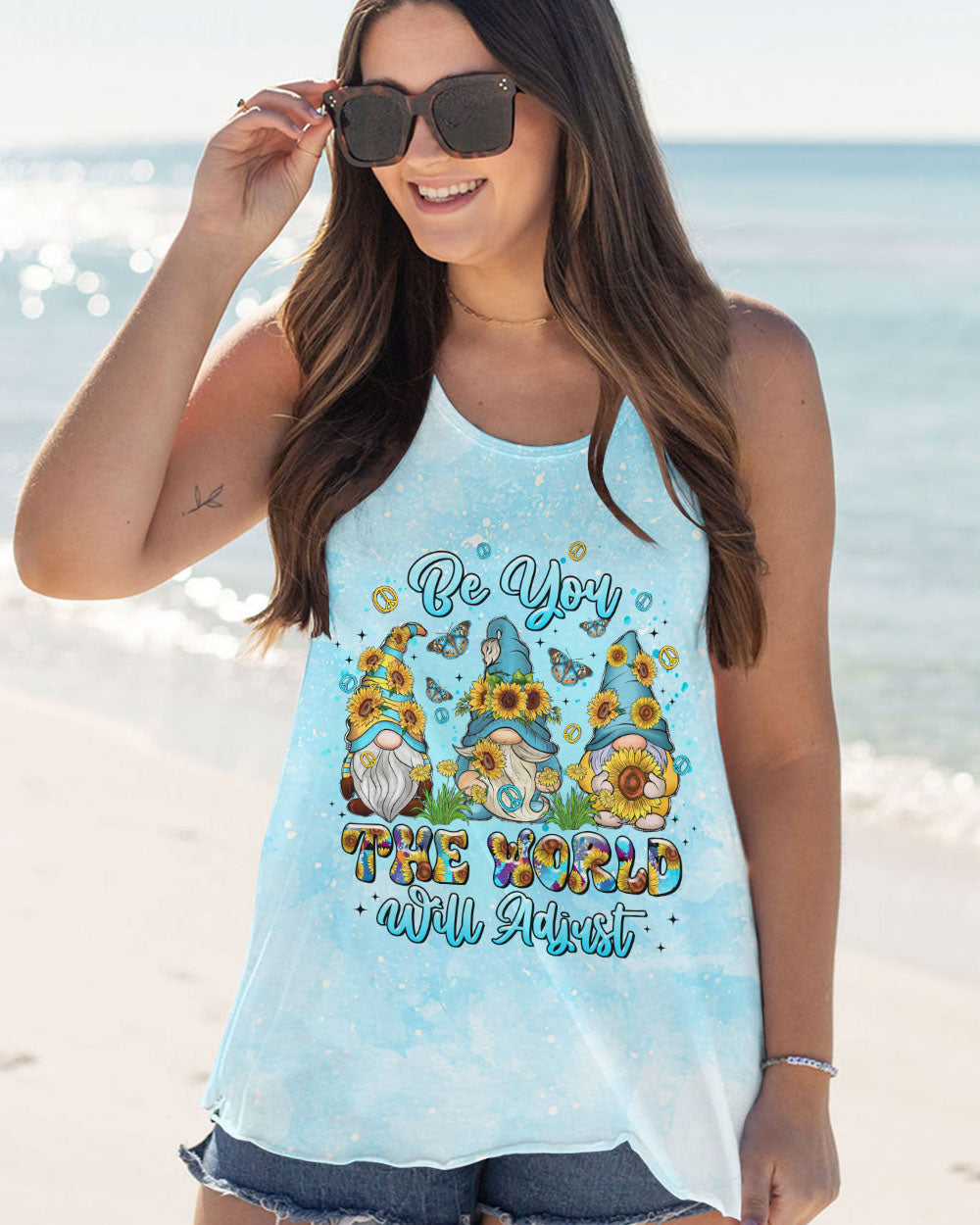 BE YOU THE WORLD WILL ADJUST GNOME ALL OVER PRINT - TLTR2908231