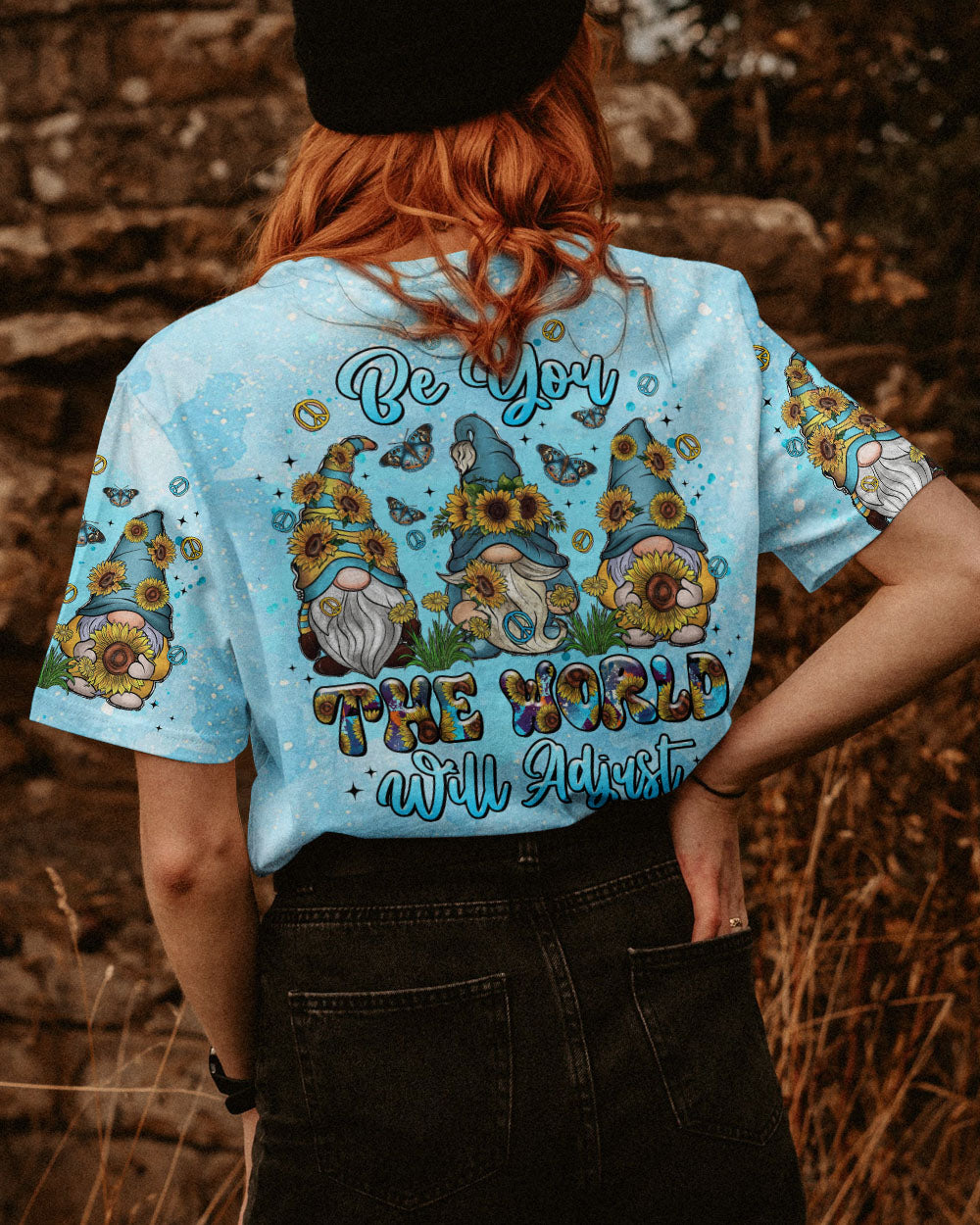 BE YOU THE WORLD WILL ADJUST GNOME ALL OVER PRINT - TLTR2908231