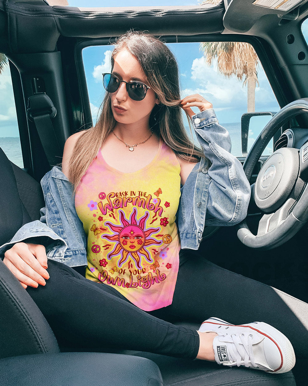 BASK IN THE WARMTH OF YOUR OWN LIGHT SUN ALL OVER PRINT - TLTR3008243
