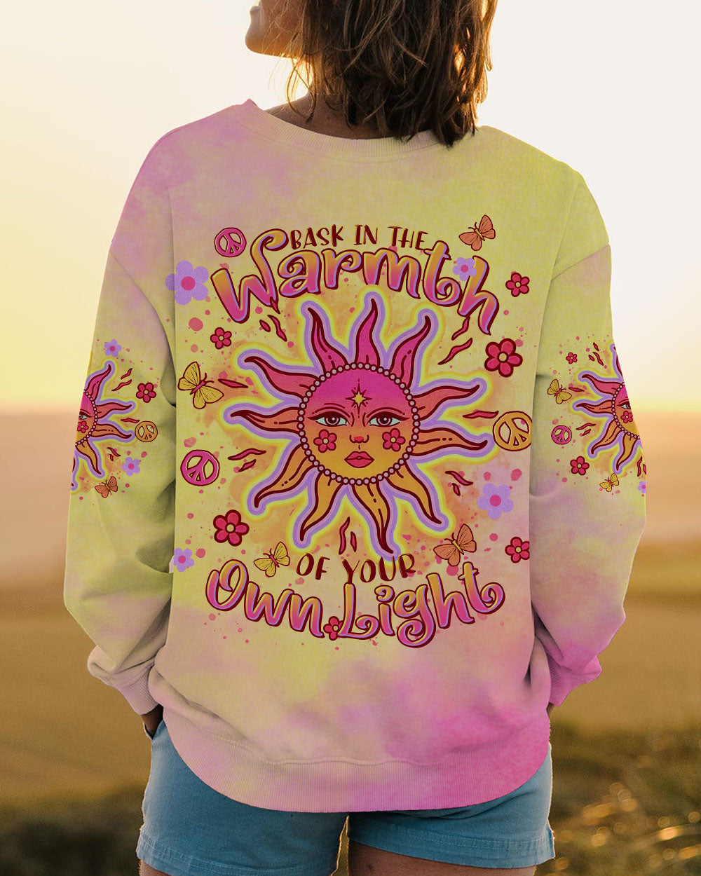 BASK IN THE WARMTH OF YOUR OWN LIGHT SUN ALL OVER PRINT - TLTR3008243