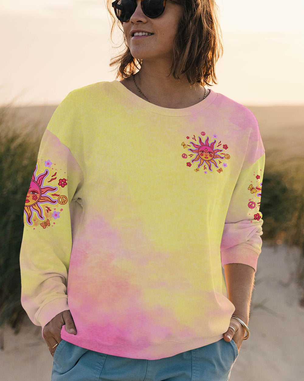 BASK IN THE WARMTH OF YOUR OWN LIGHT SUN ALL OVER PRINT - TLTR3008243