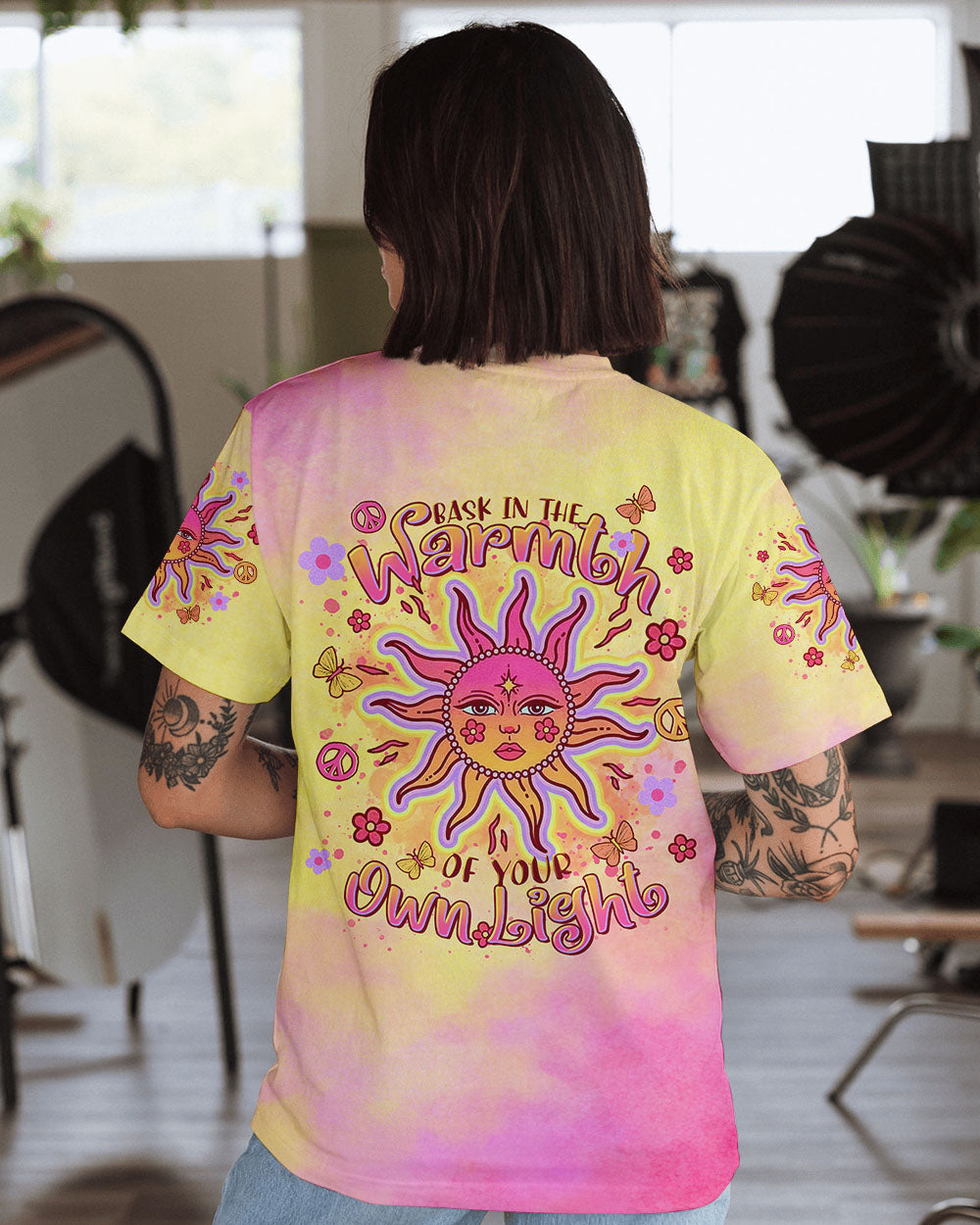 BASK IN THE WARMTH OF YOUR OWN LIGHT SUN ALL OVER PRINT - TLTR3008243