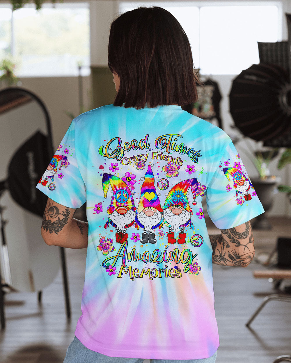 GOOD TIMES CRAZY FRIEND GNOME TIE DYE ALL OVER PRINT - TLTR3008246