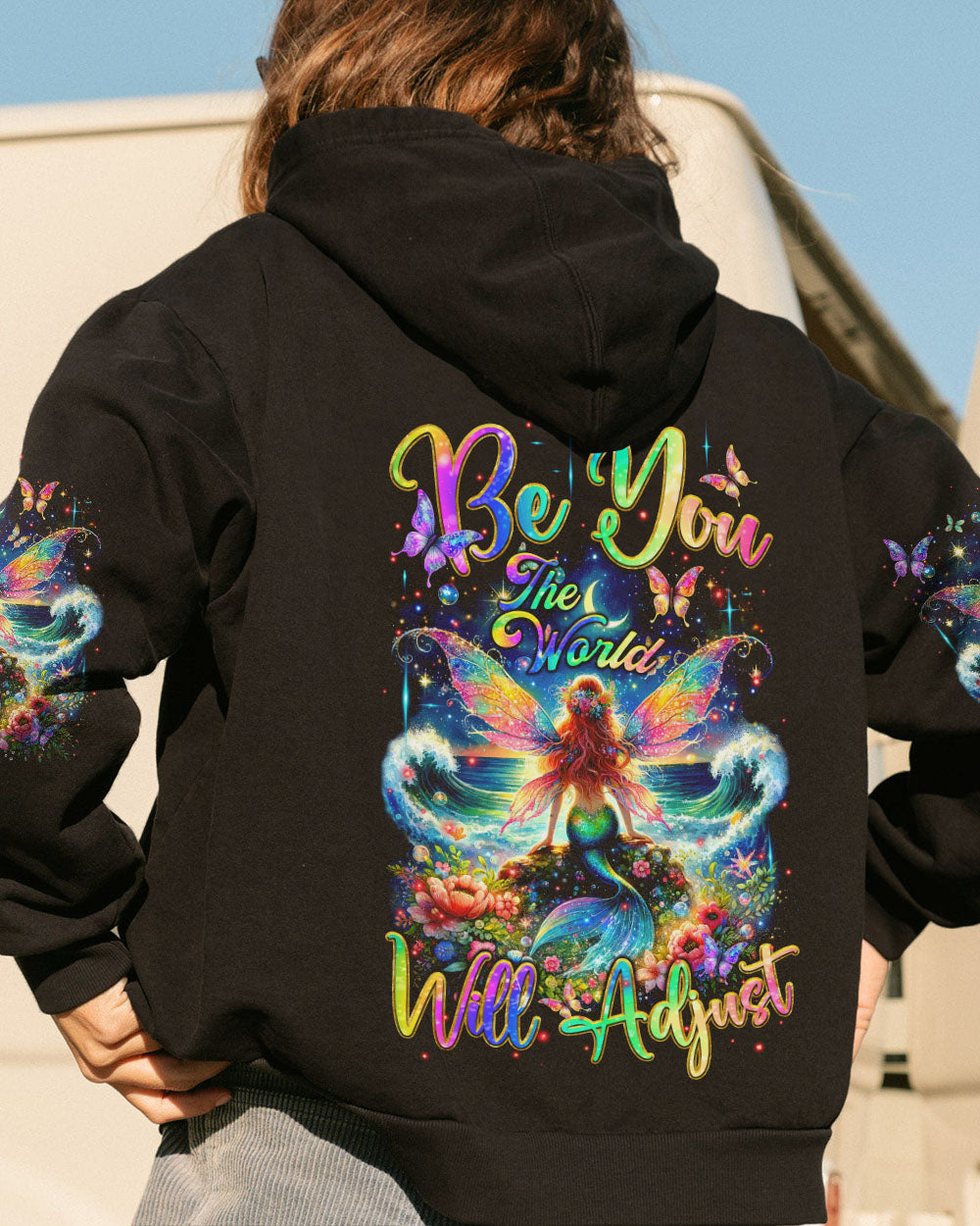 BE YOU THE WORLD WILL ADJUST MERMAID FAIRY ALL OVER PRINT - TLTR3011231