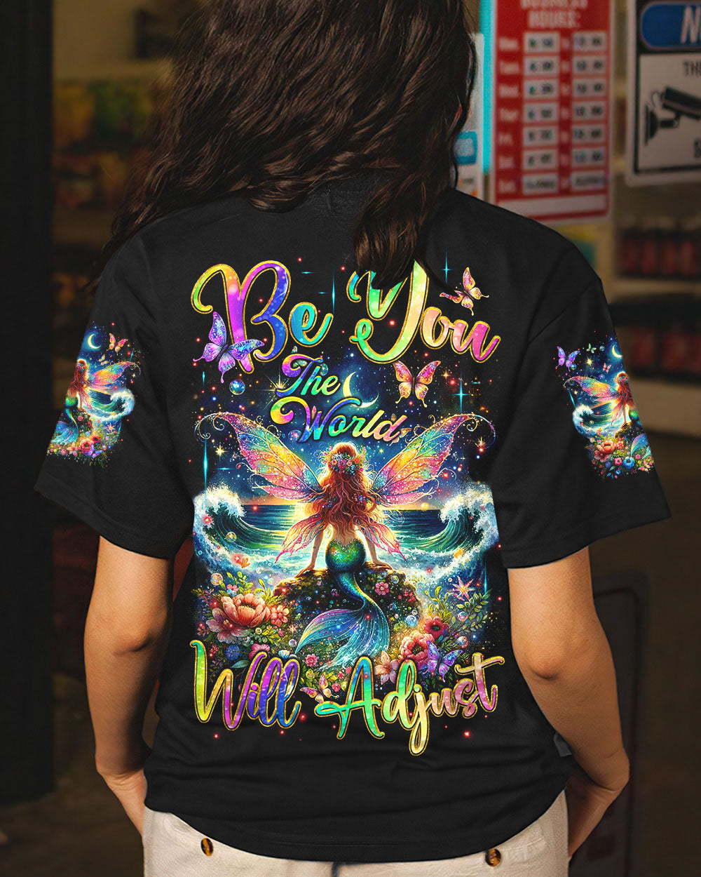 BE YOU THE WORLD WILL ADJUST MERMAID FAIRY ALL OVER PRINT - TLTR3011231