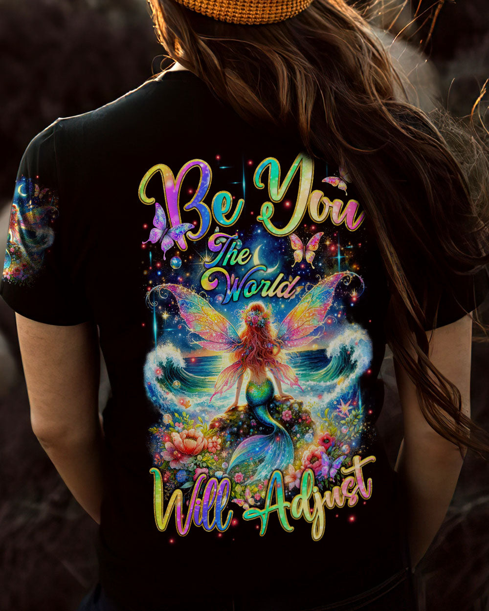 BE YOU THE WORLD WILL ADJUST MERMAID FAIRY ALL OVER PRINT - TLTR3011231