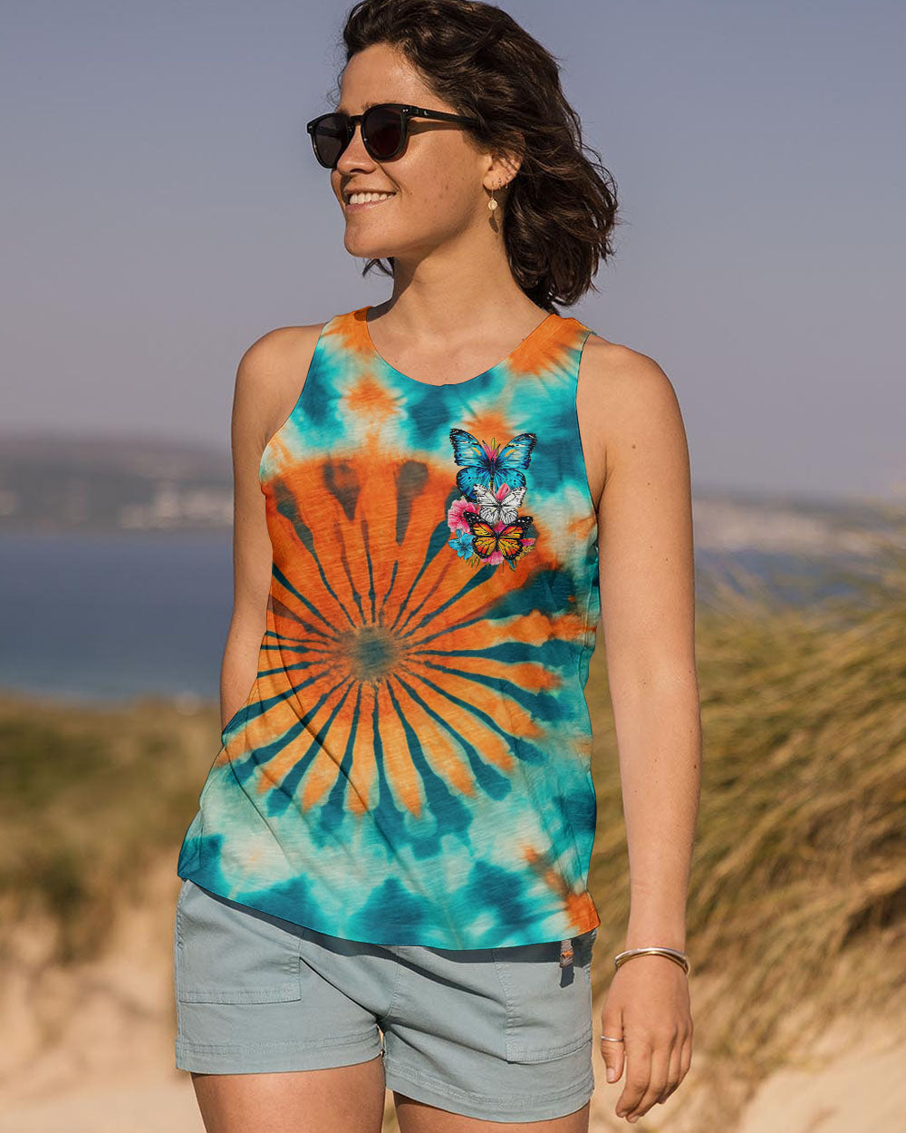 JUST BREATHE BUTTERFLY TIE DYE ALL OVER PRINT - TLTR3012242