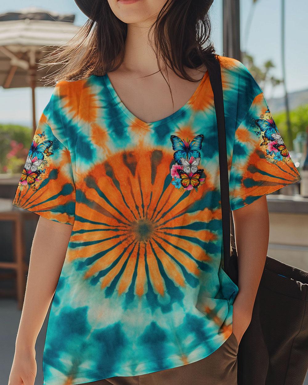 JUST BREATHE BUTTERFLY TIE DYE ALL OVER PRINT - TLTR3012242