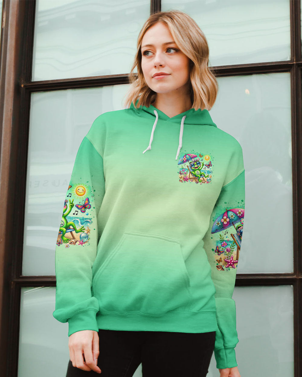 BE YOU THE WORLD WILL ADJUST FROG BEACH ALL OVER PRINT - TLTR3107243