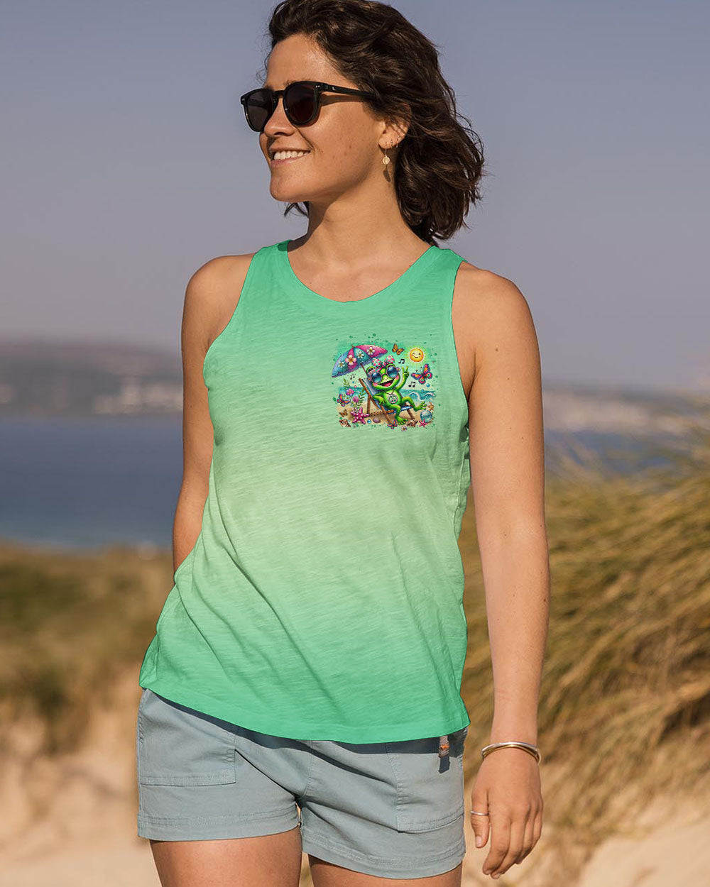 BE YOU THE WORLD WILL ADJUST FROG BEACH ALL OVER PRINT - TLTR3107243