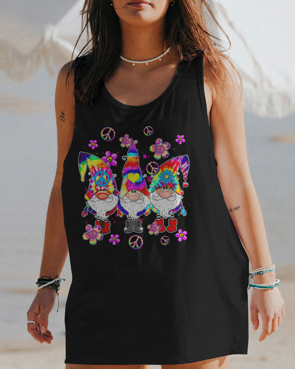 DON'T WORRY BE HIPPIE TIE DYE GNOME ALL OVER PRINT - TLTR3108233