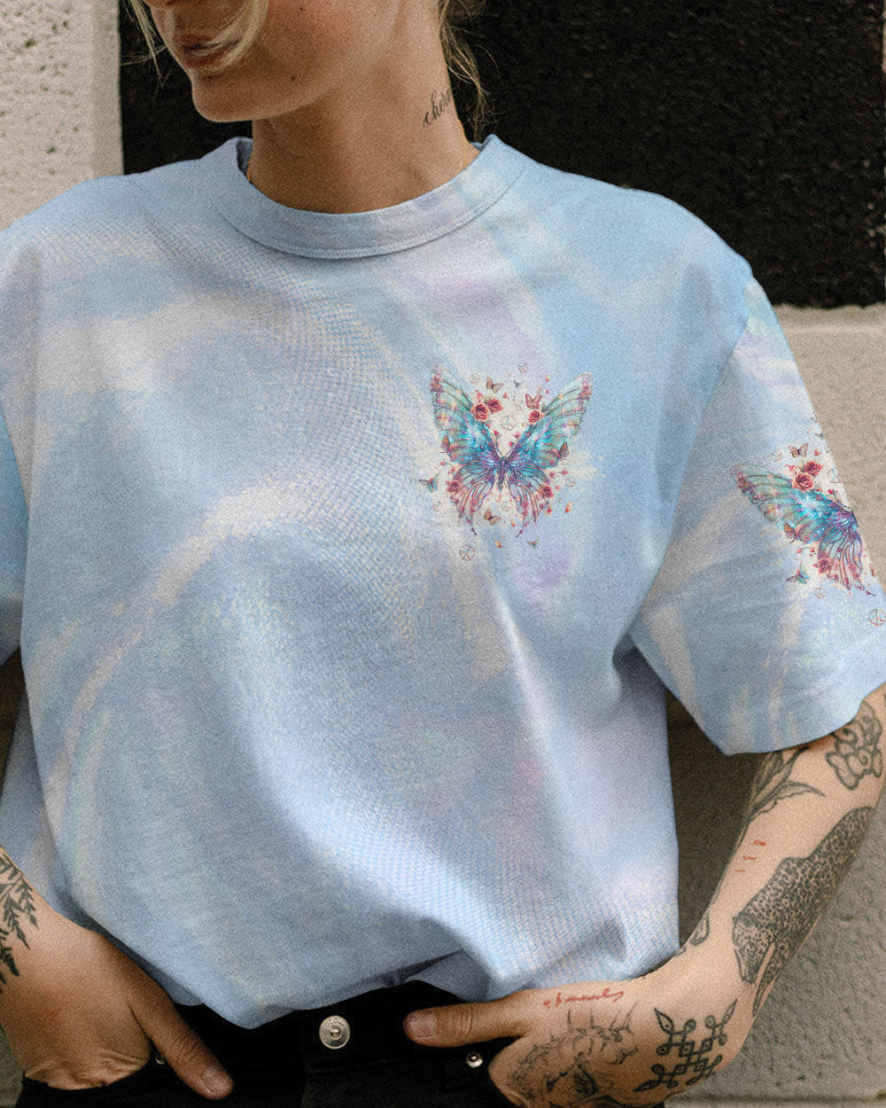 I BELIEVE THERE ARE ANGELS AMONG US BUTTERFLY WINGS ALL OVER PRINT - TLTW0104244
