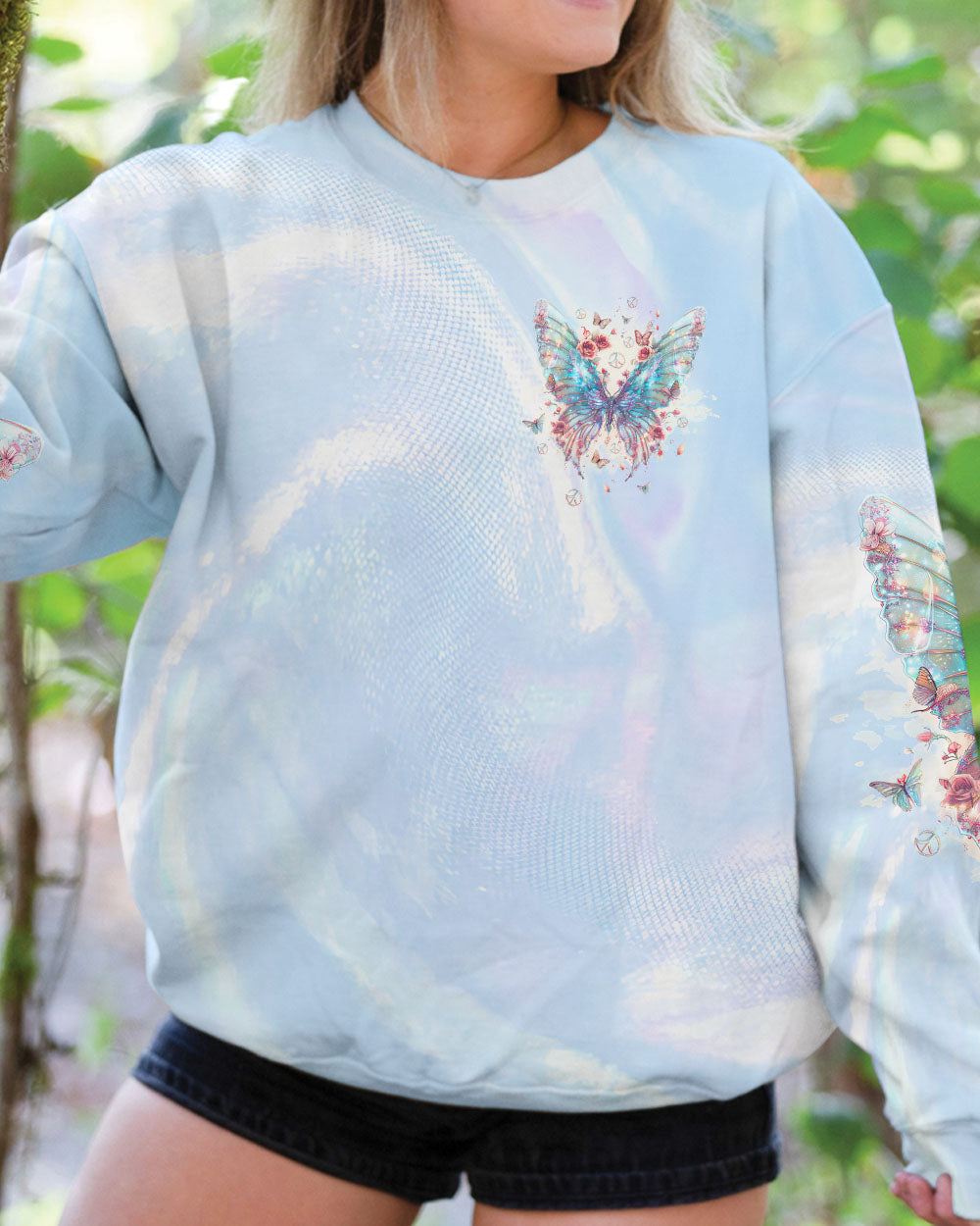 I BELIEVE THERE ARE ANGELS AMONG US BUTTERFLY WINGS ALL OVER PRINT - TLTW0104244
