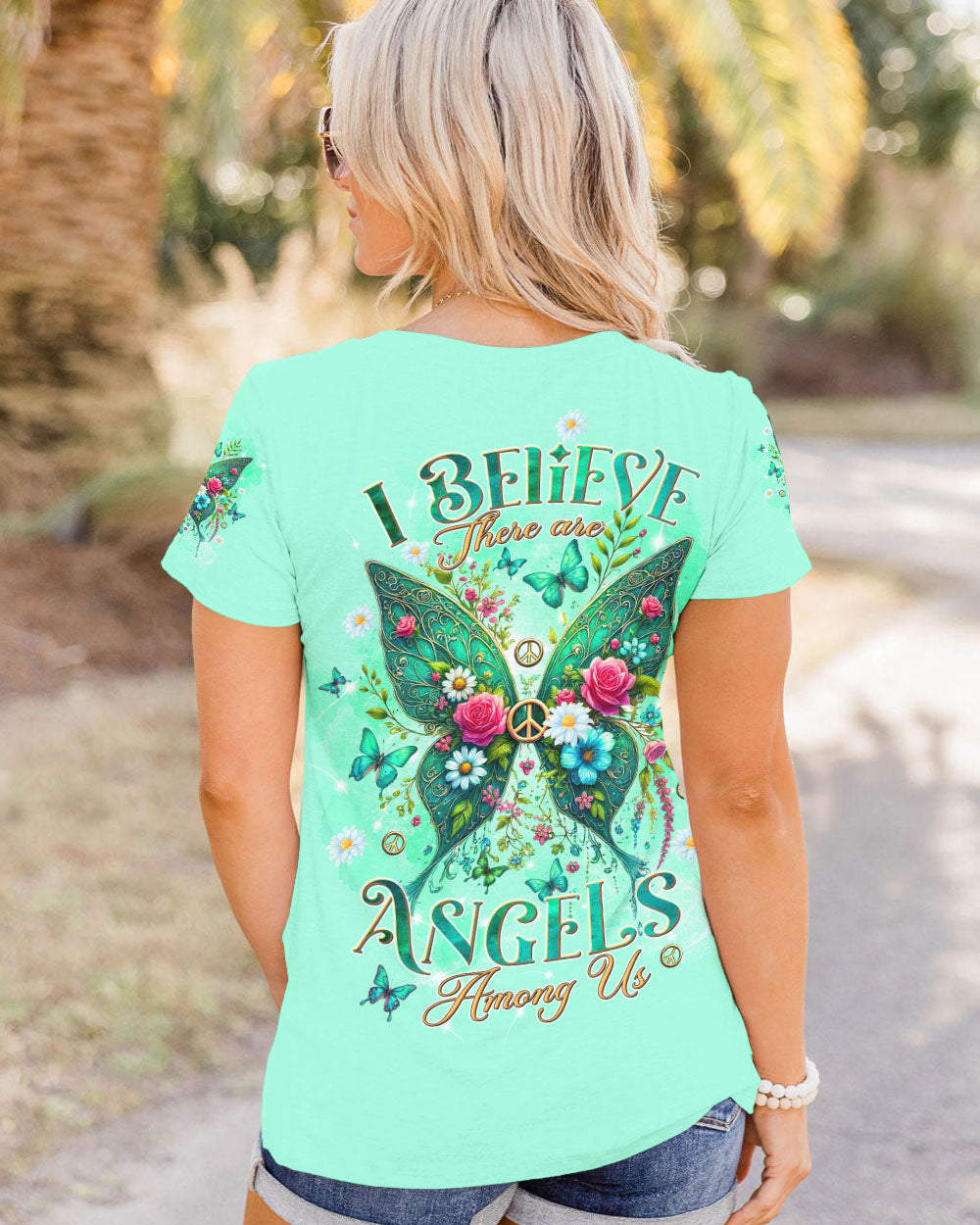 I BELIEVE THERE ARE ANGELS AMONG US WINGS ALL OVER PRINT - TLTW0108243