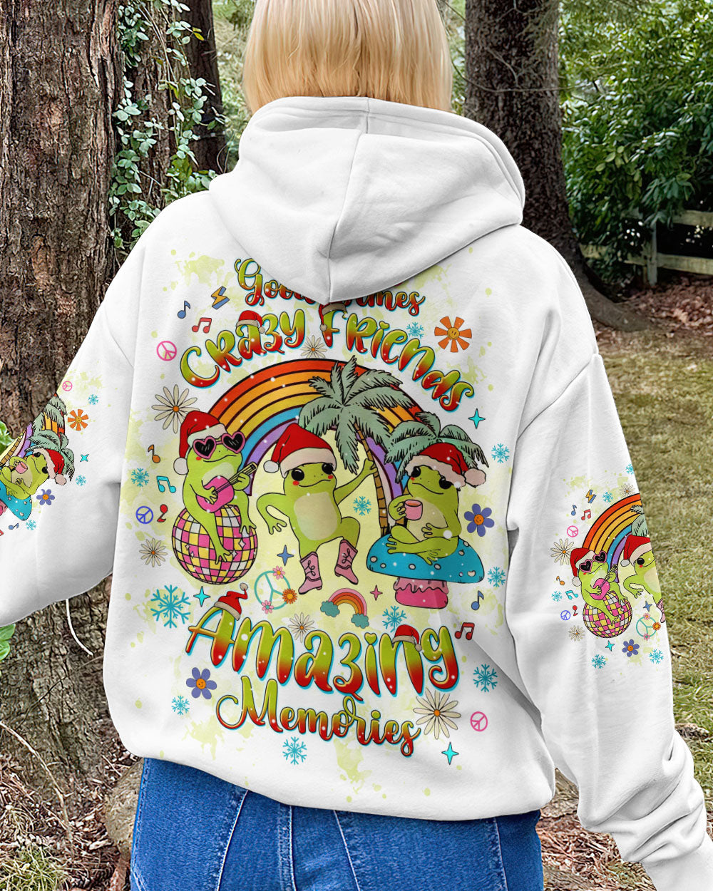 GOOD TIMES CRAZY FRIEND FROG CHRISTMAS ALL OVER PRINT - TLTW0111241
