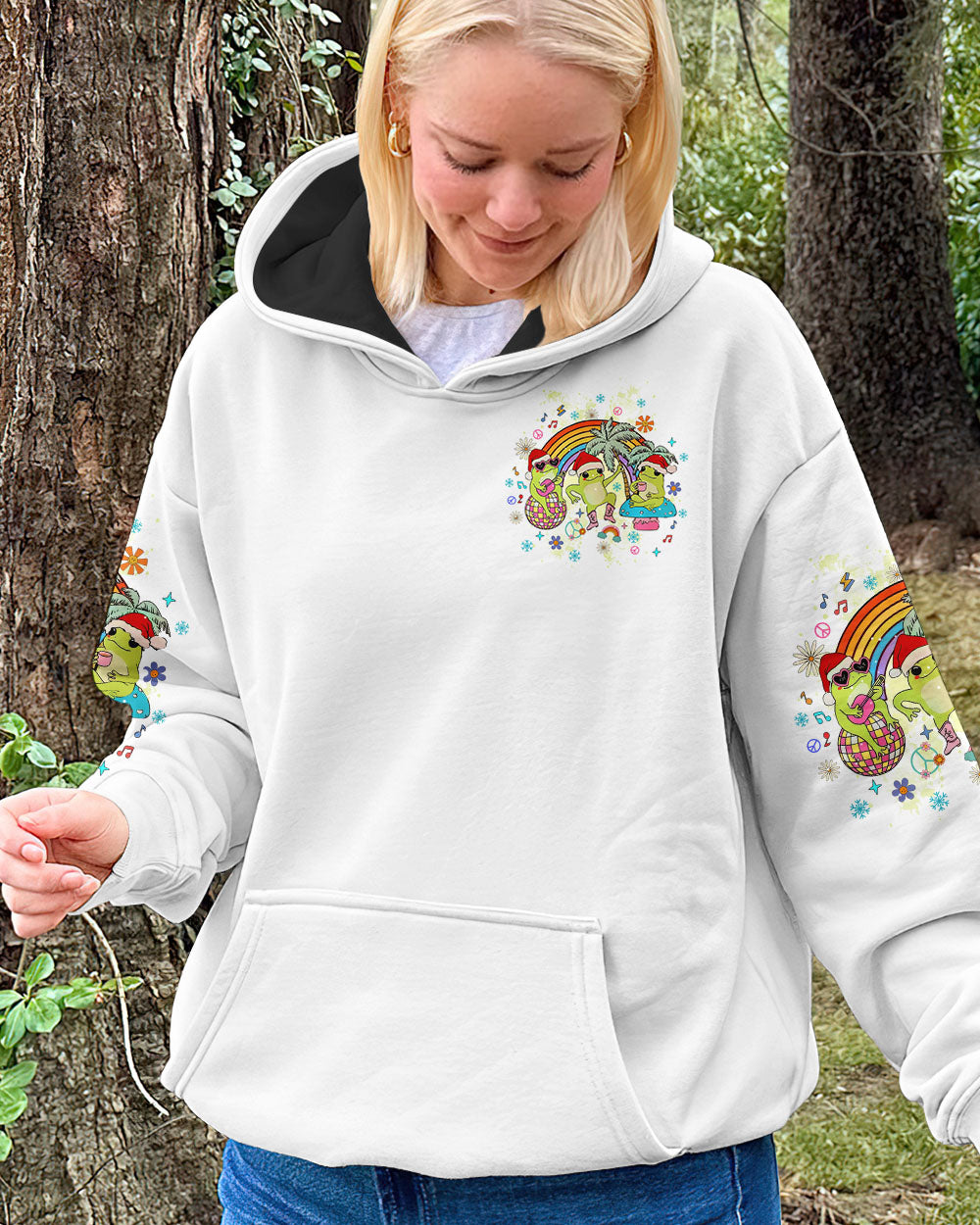 GOOD TIMES CRAZY FRIEND FROG CHRISTMAS ALL OVER PRINT - TLTW0111241