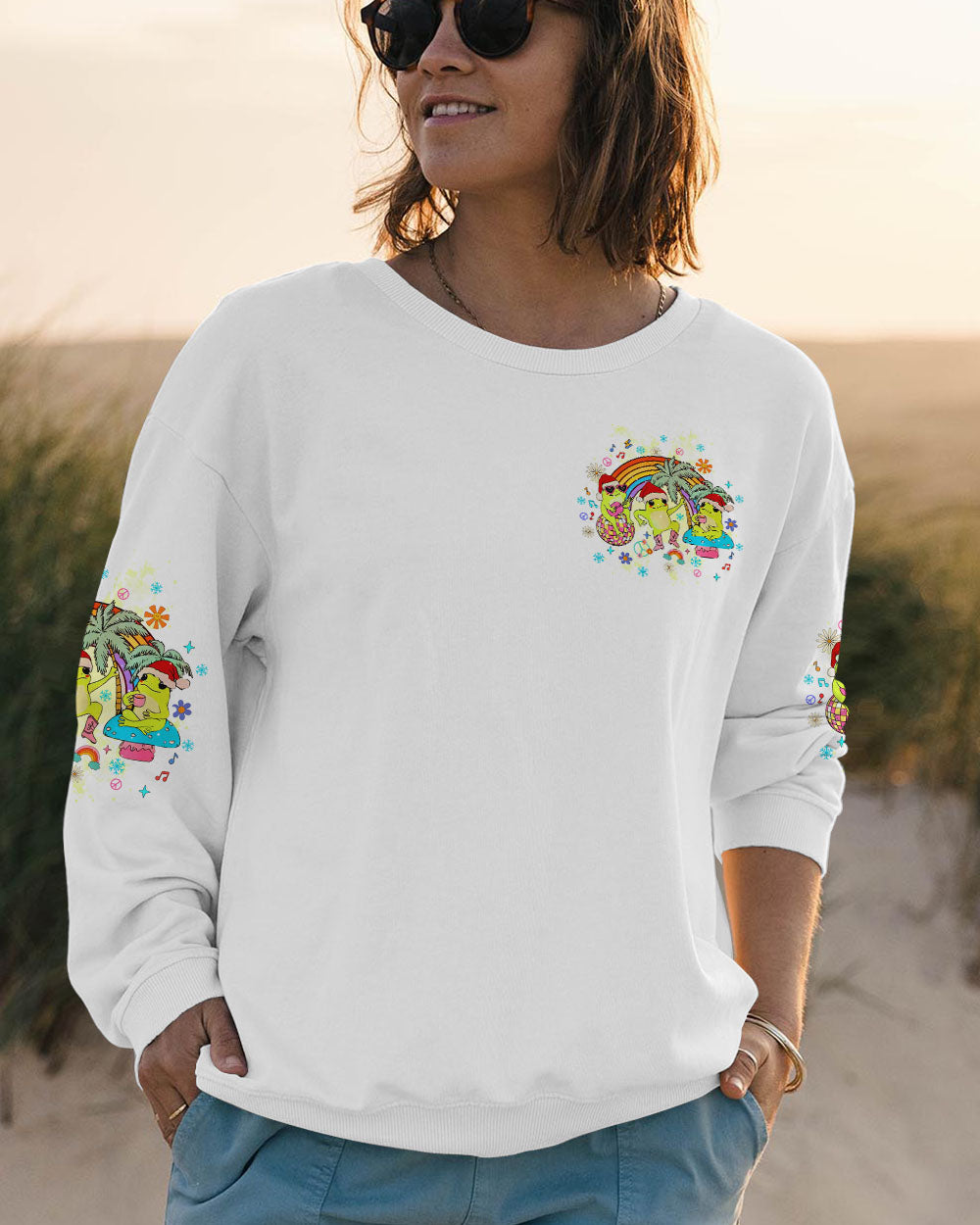 GOOD TIMES CRAZY FRIEND FROG CHRISTMAS ALL OVER PRINT - TLTW0111241