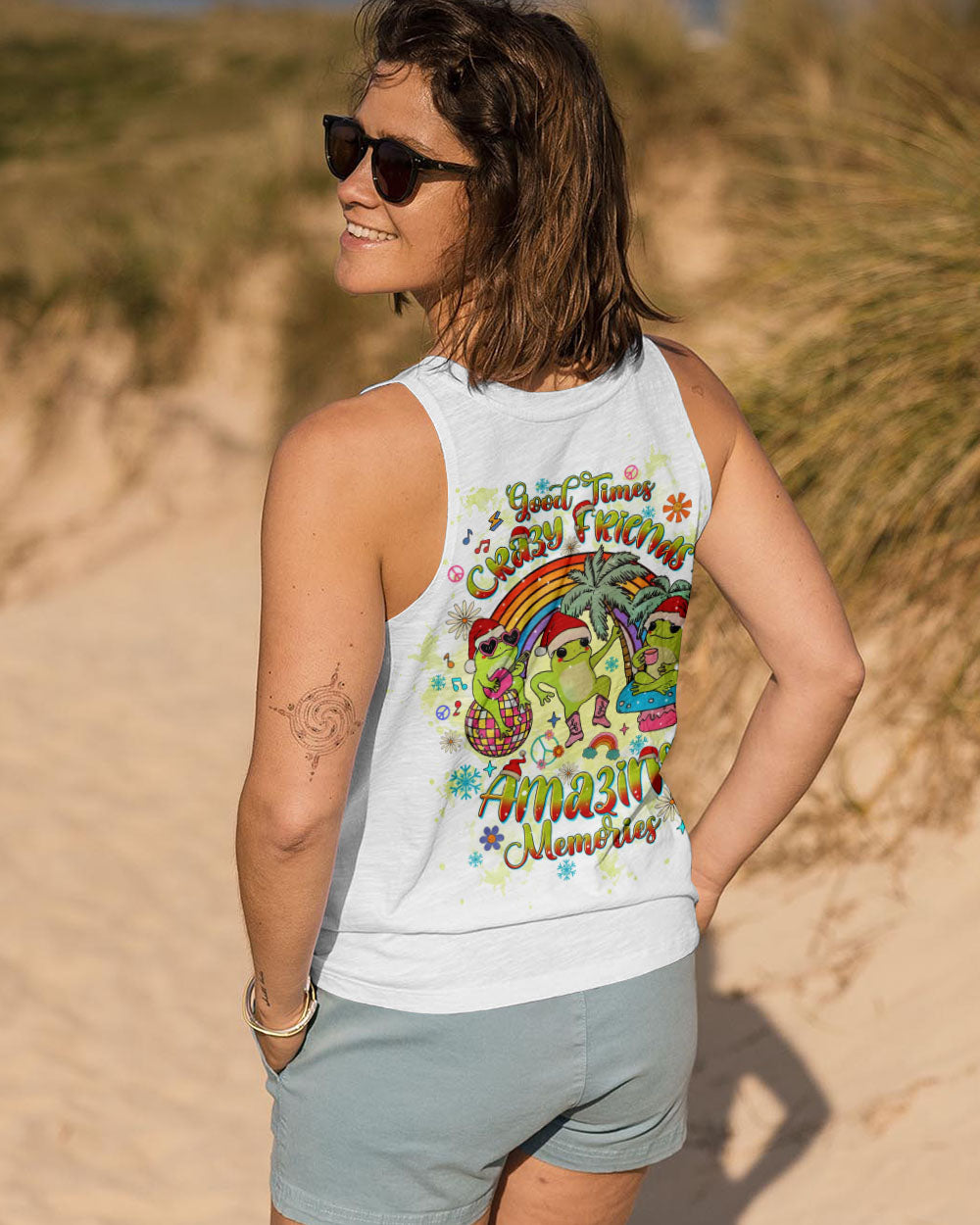 GOOD TIMES CRAZY FRIEND FROG CHRISTMAS ALL OVER PRINT - TLTW0111241