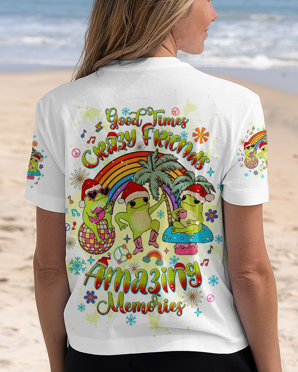 GOOD TIMES CRAZY FRIEND FROG CHRISTMAS ALL OVER PRINT - TLTW0111241