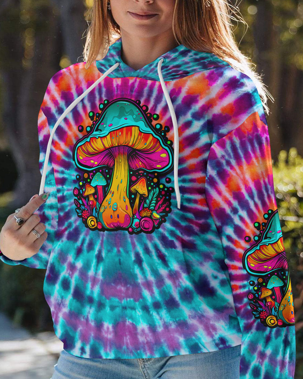 THE MUSHROOMS ARE CALLING TIE DYE ALL OVER PRINT - TLTW0208236