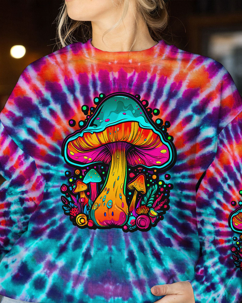 THE MUSHROOMS ARE CALLING TIE DYE ALL OVER PRINT - TLTW0208236