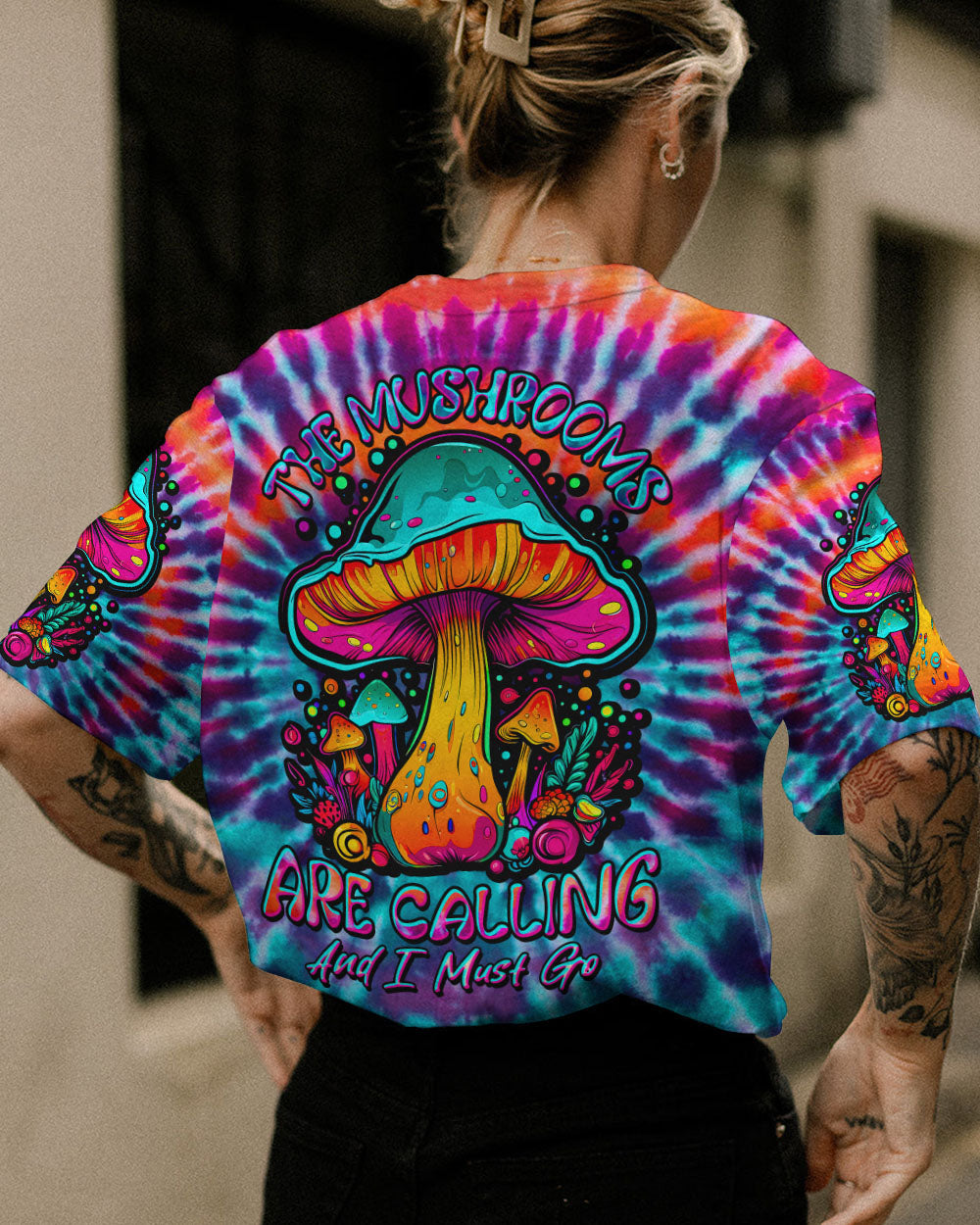 THE MUSHROOMS ARE CALLING TIE DYE ALL OVER PRINT - TLTW0208236