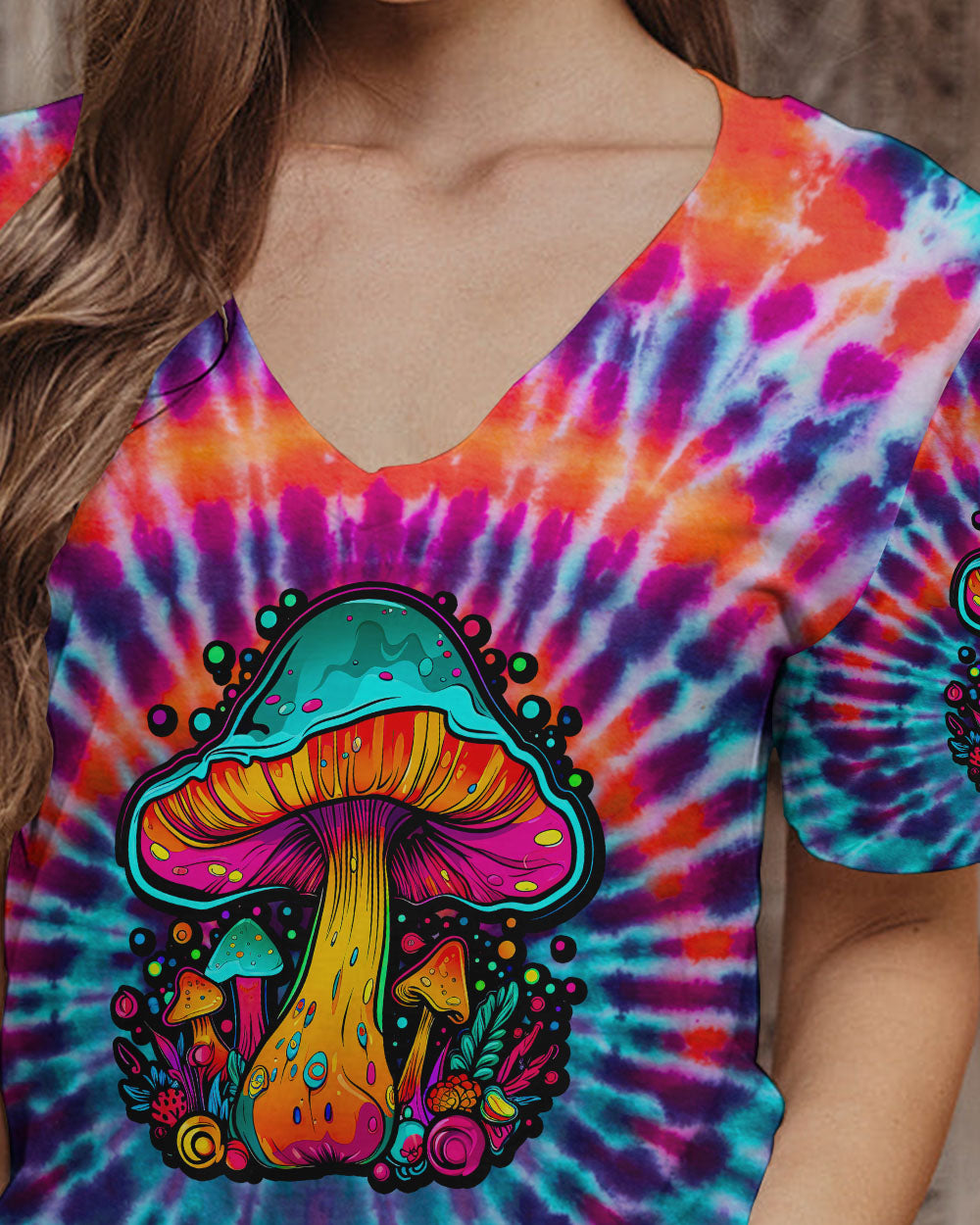 THE MUSHROOMS ARE CALLING TIE DYE ALL OVER PRINT - TLTW0208236