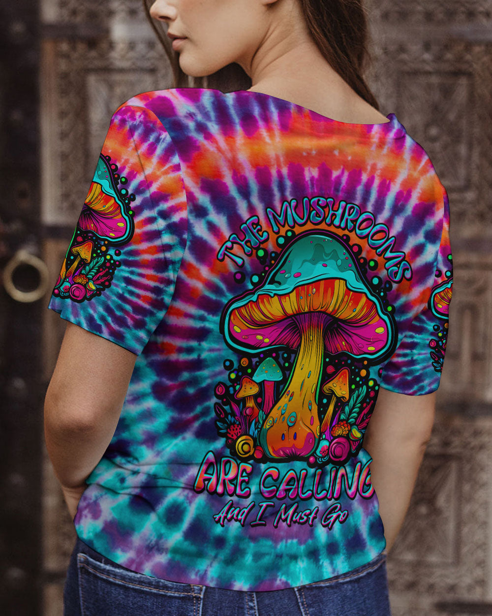 THE MUSHROOMS ARE CALLING TIE DYE ALL OVER PRINT - TLTW0208236