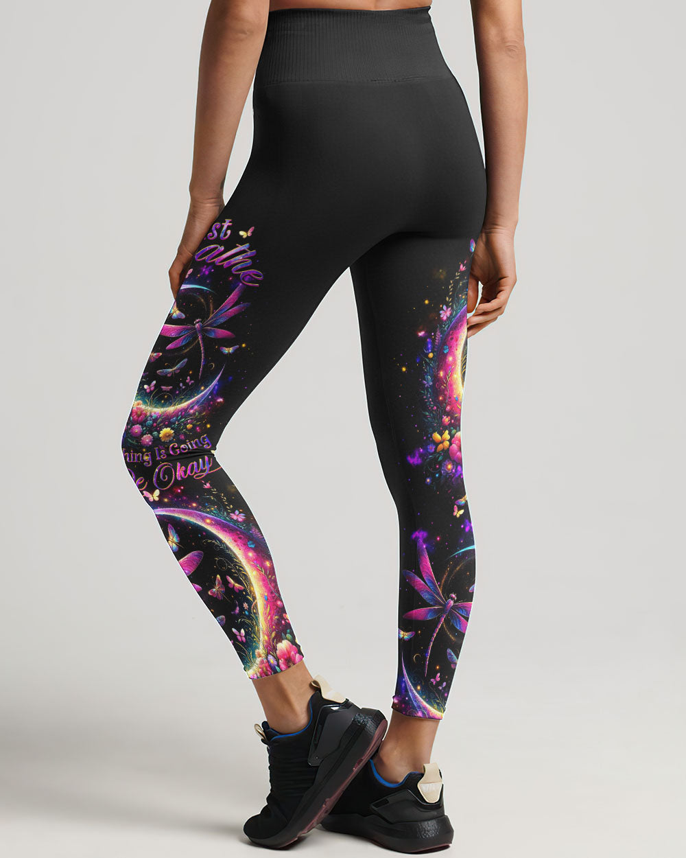 JUST BREATHE DRAGONFLY CRESCENT MOON ALL OVER PRINT - TLTW0212235