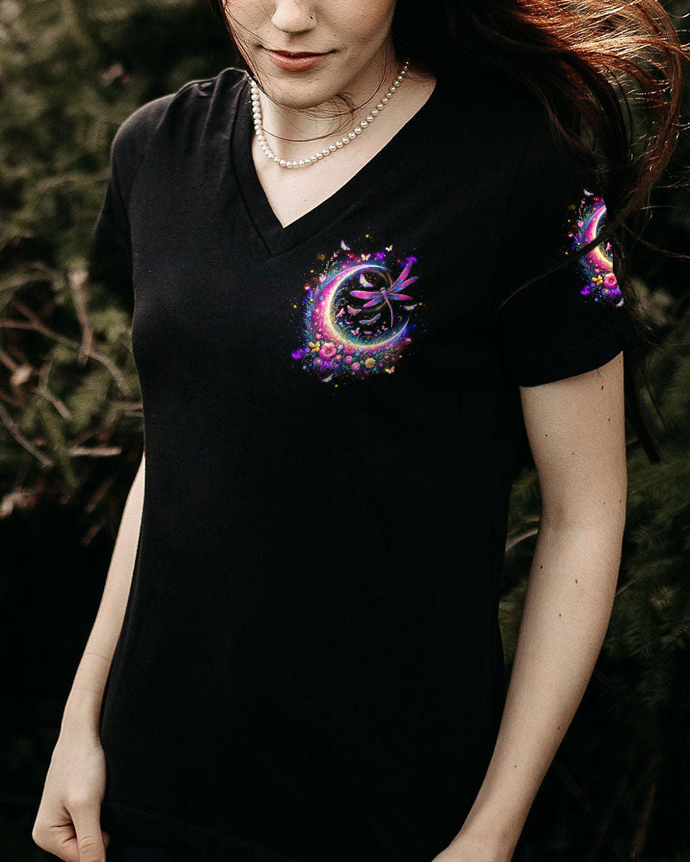 JUST BREATHE DRAGONFLY CRESCENT MOON ALL OVER PRINT - TLTW0212235