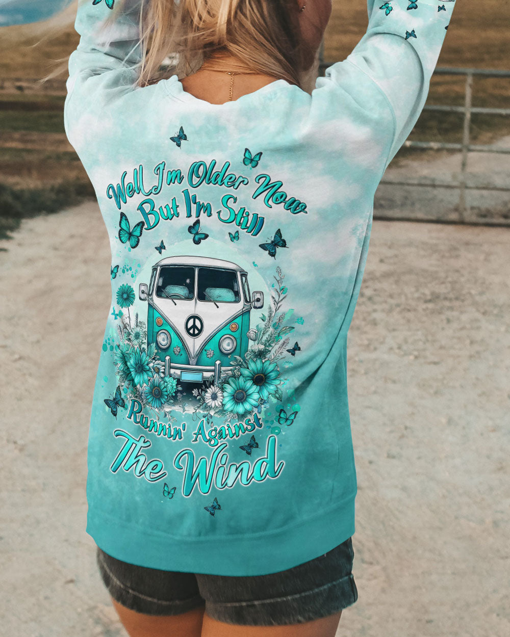 RUNNING AGAINST THE WIND HIPPIE BUS ALL OVER PRINT - TLTW0305244