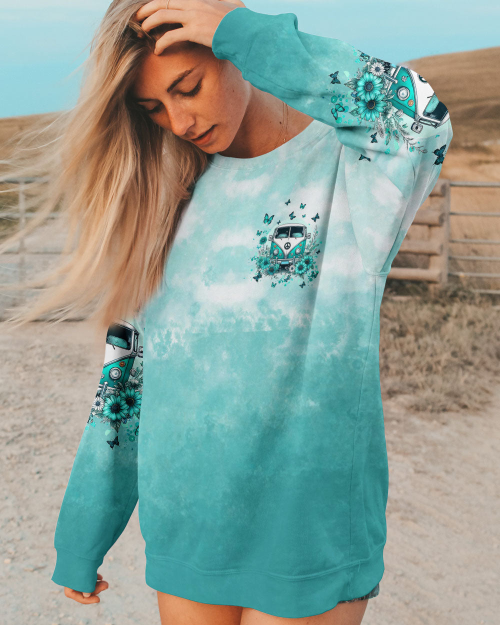 RUNNING AGAINST THE WIND HIPPIE BUS ALL OVER PRINT - TLTW0305244