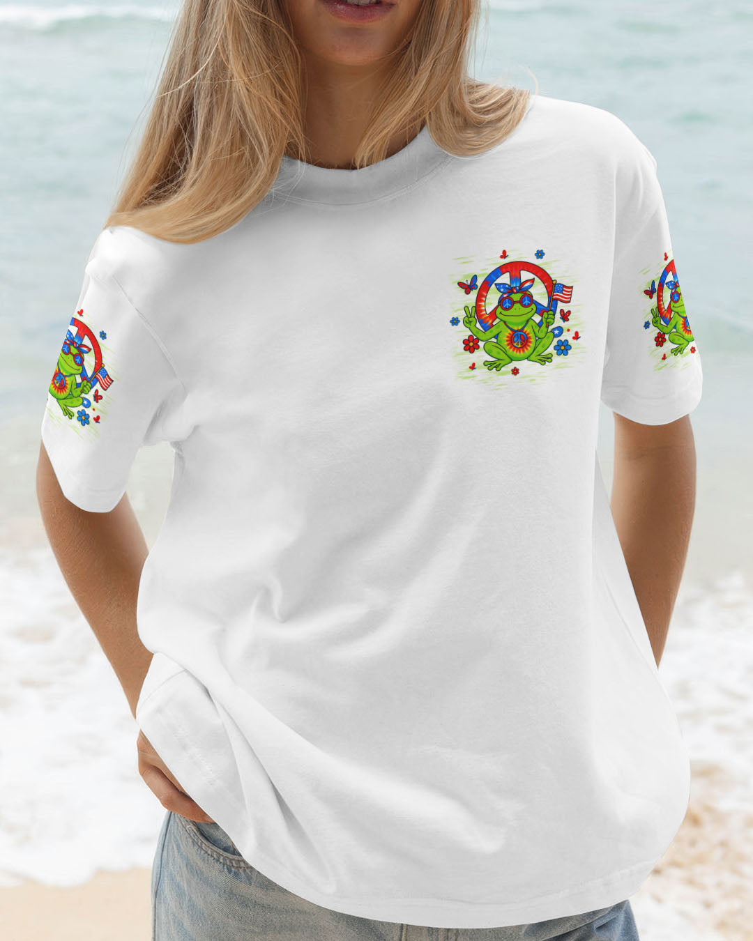 BE YOU THE WORLD WILL ADJUST FROG ALL OVER PRINT - TLTW0306253