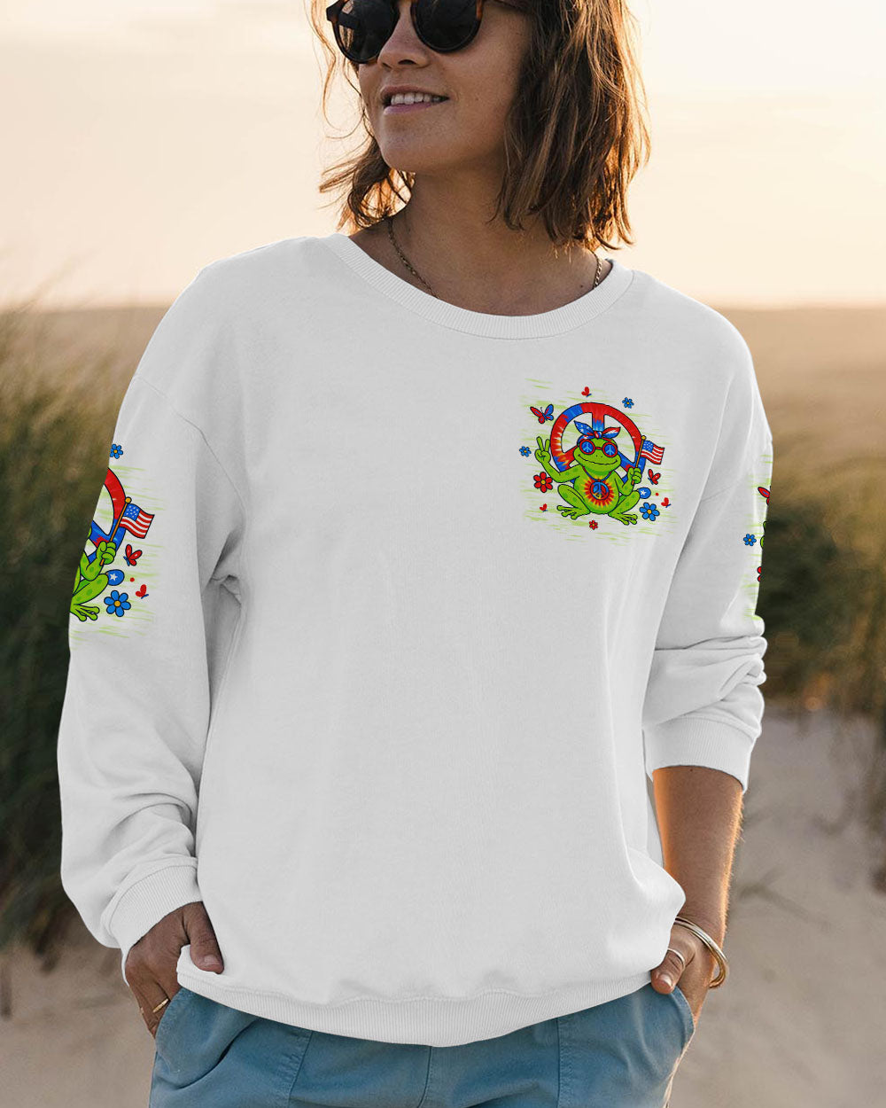 BE YOU THE WORLD WILL ADJUST FROG ALL OVER PRINT - TLTW0306253