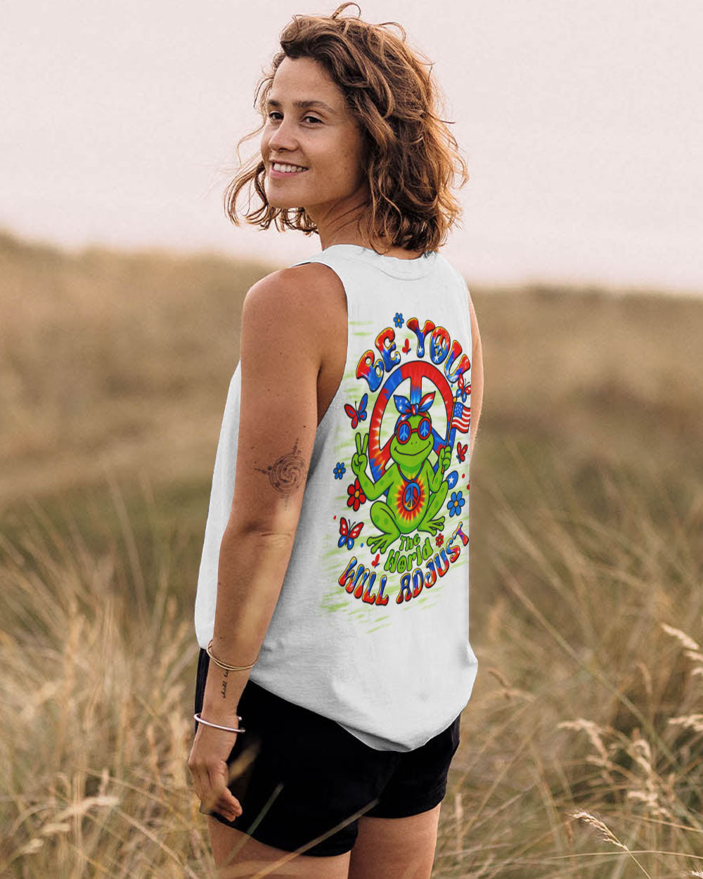 BE YOU THE WORLD WILL ADJUST FROG ALL OVER PRINT - TLTW0306253