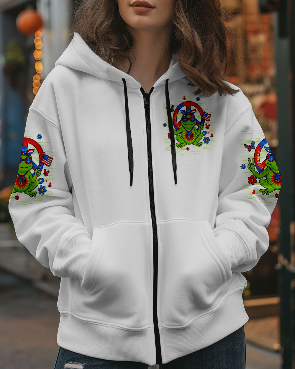 BE YOU THE WORLD WILL ADJUST FROG ALL OVER PRINT - TLTW0306253