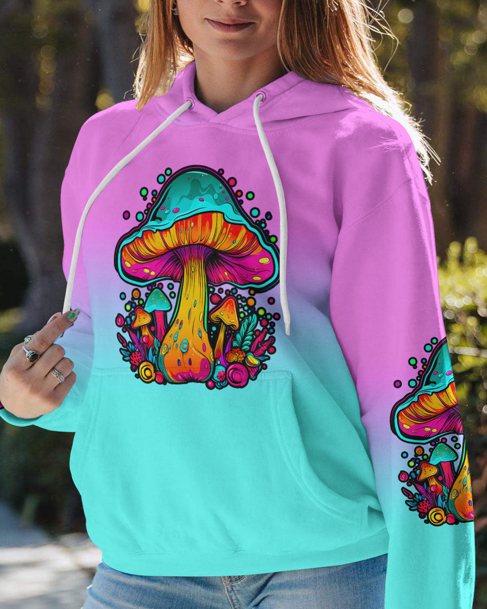 EAT MUSHROOMS SEE THE UNIVERSE ALL OVER PRINT - TLTW0308232