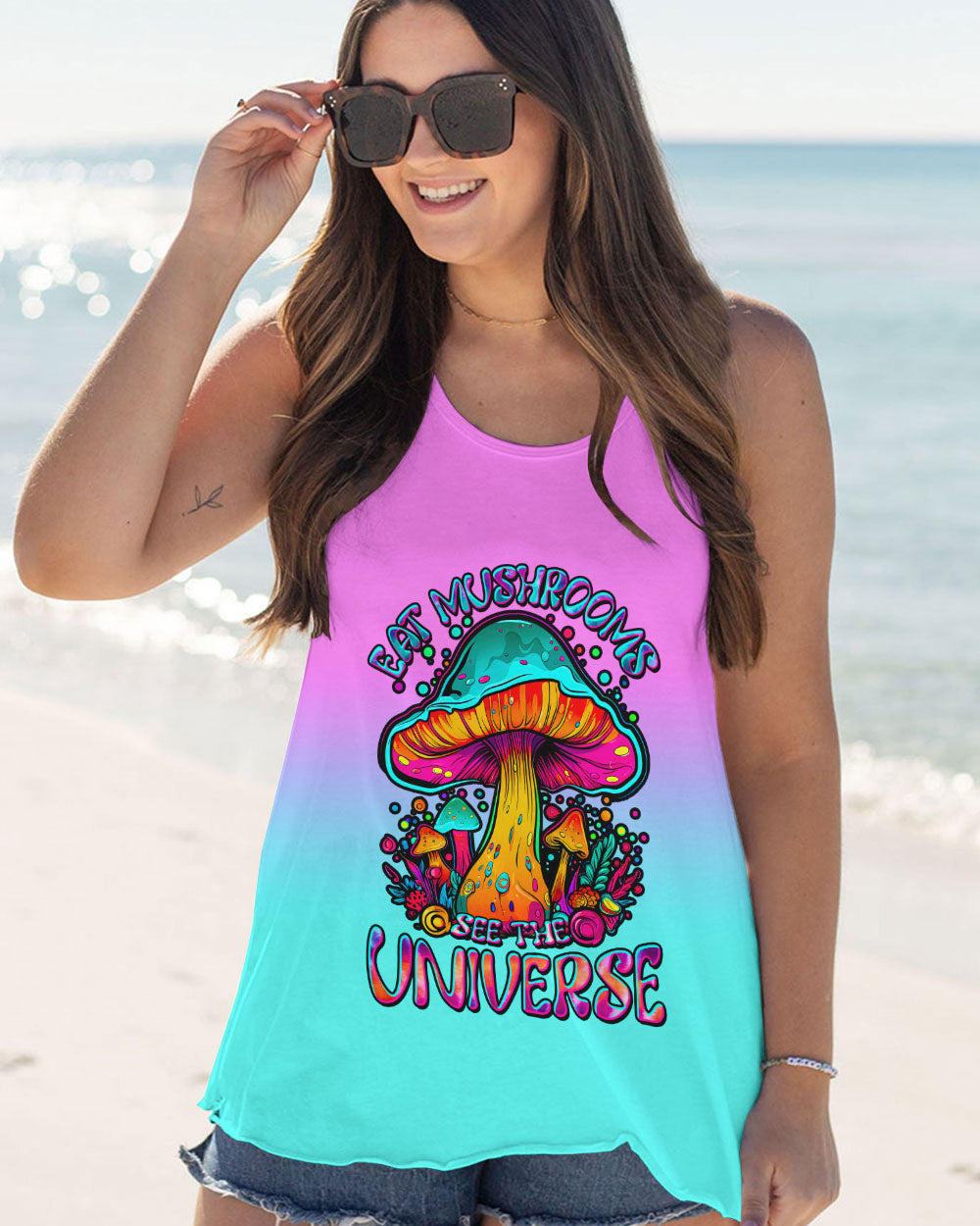 EAT MUSHROOMS SEE THE UNIVERSE ALL OVER PRINT - TLTW0308232