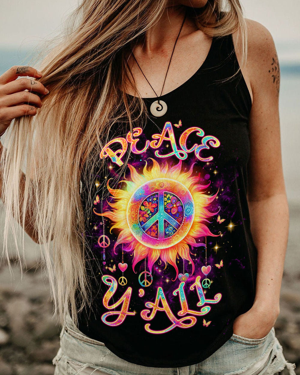 PEACE Y'ALL SUN ALL OVER PRINT - TLTW0310245
