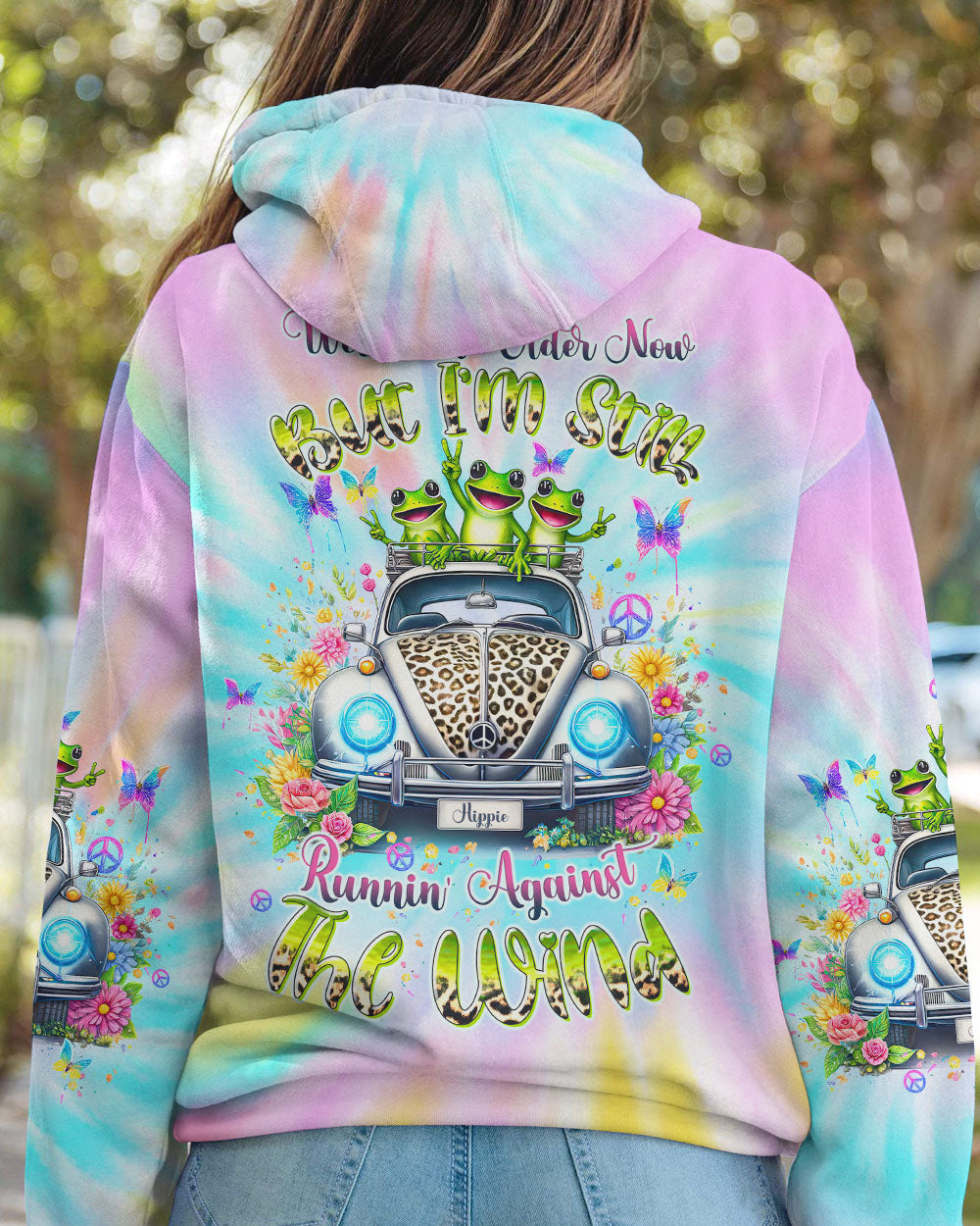 RUNNING AGAINST THE WIND FROG ALL OVER PRINT - TLTW0405244