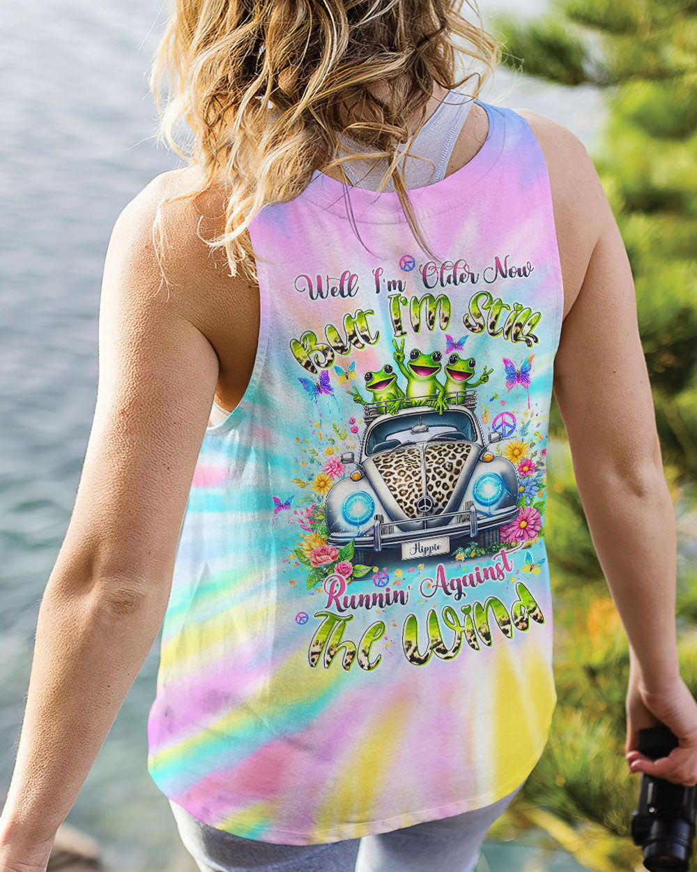 RUNNING AGAINST THE WIND FROG ALL OVER PRINT - TLTW0405244