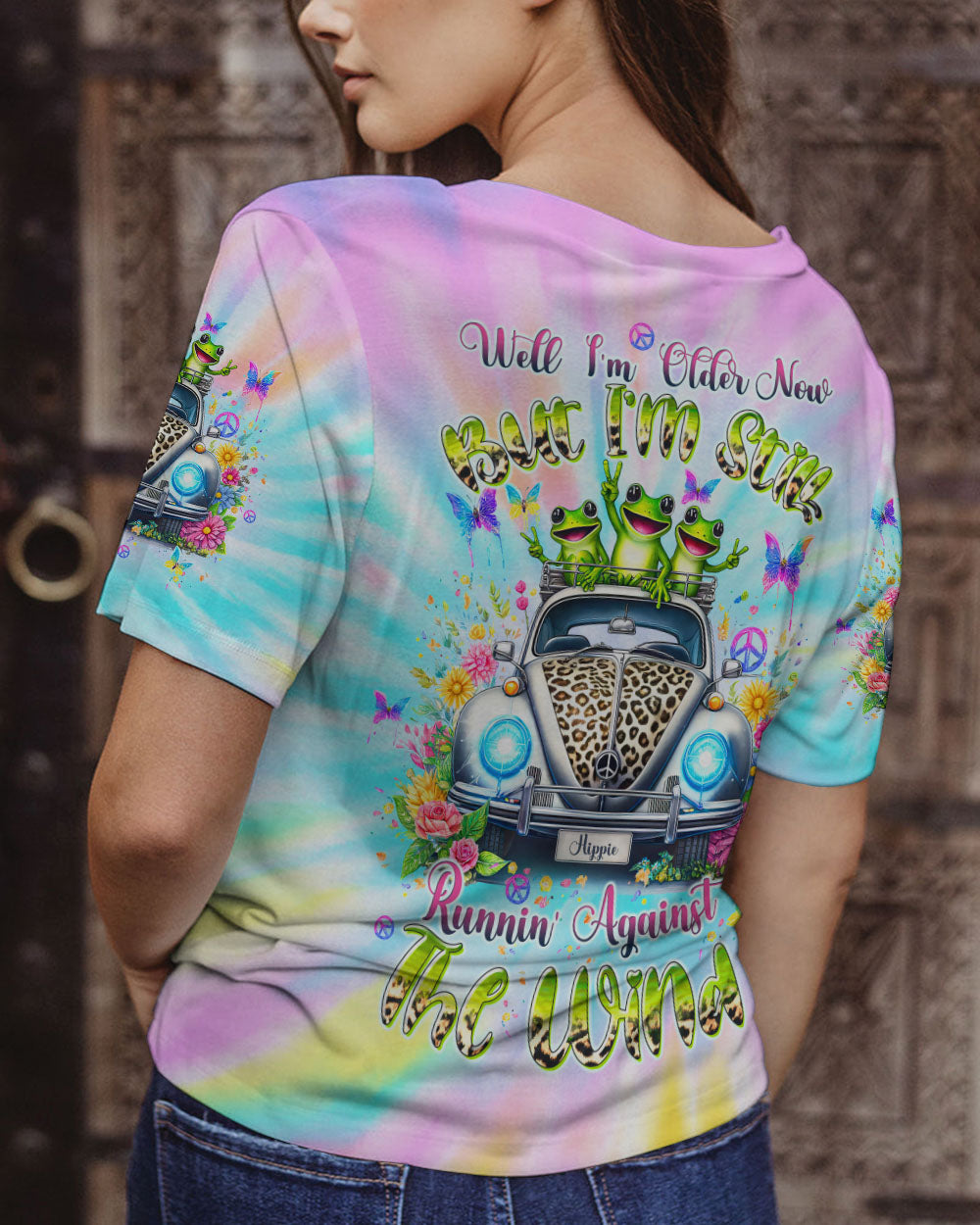RUNNING AGAINST THE WIND FROG ALL OVER PRINT - TLTW0405244