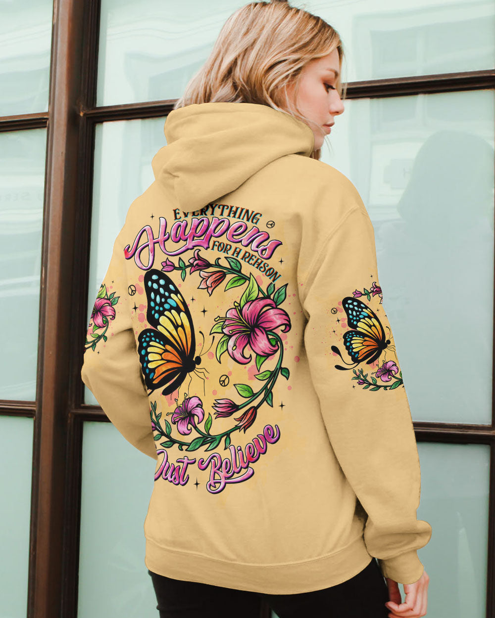 JUST BELIEVE BUTTERFLY ALL OVER PRINT  - TLTW0406254