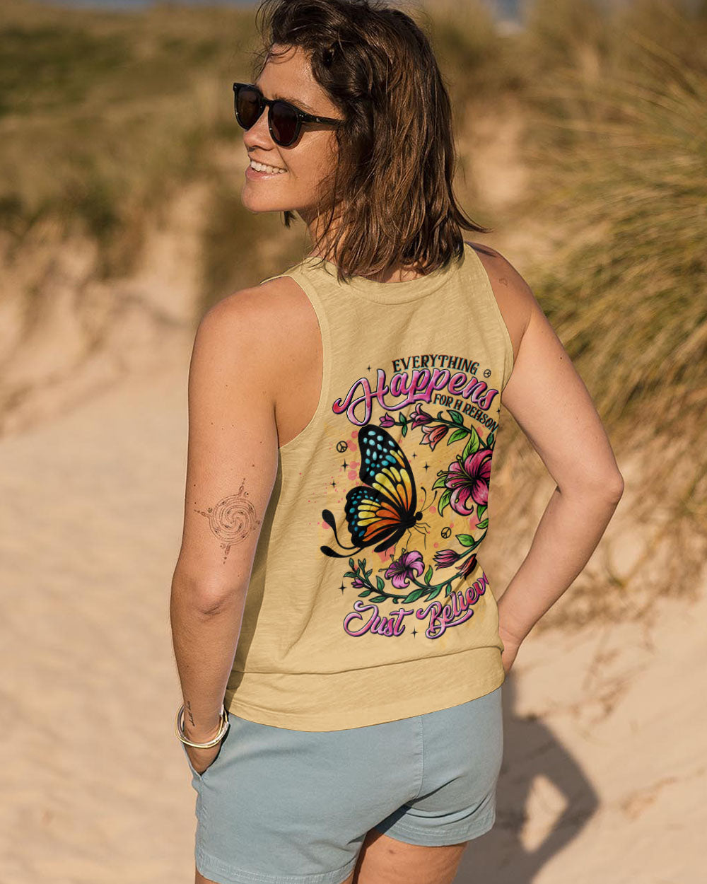 JUST BELIEVE BUTTERFLY ALL OVER PRINT  - TLTW0406254