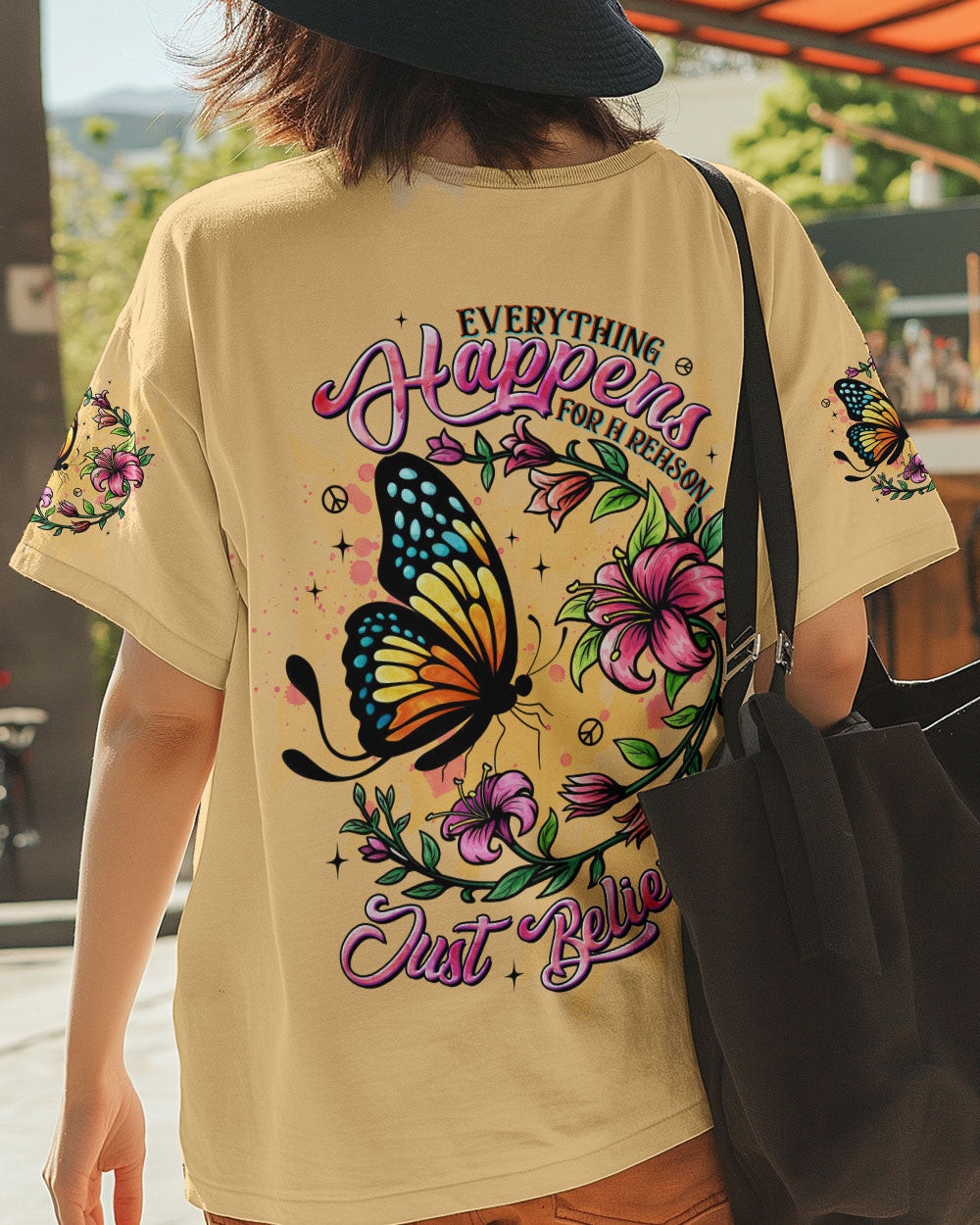 JUST BELIEVE BUTTERFLY ALL OVER PRINT  - TLTW0406254