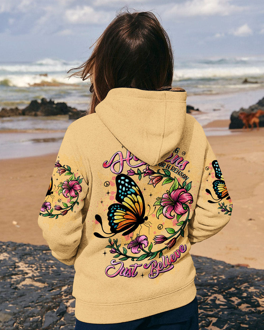 JUST BELIEVE BUTTERFLY ALL OVER PRINT  - TLTW0406254